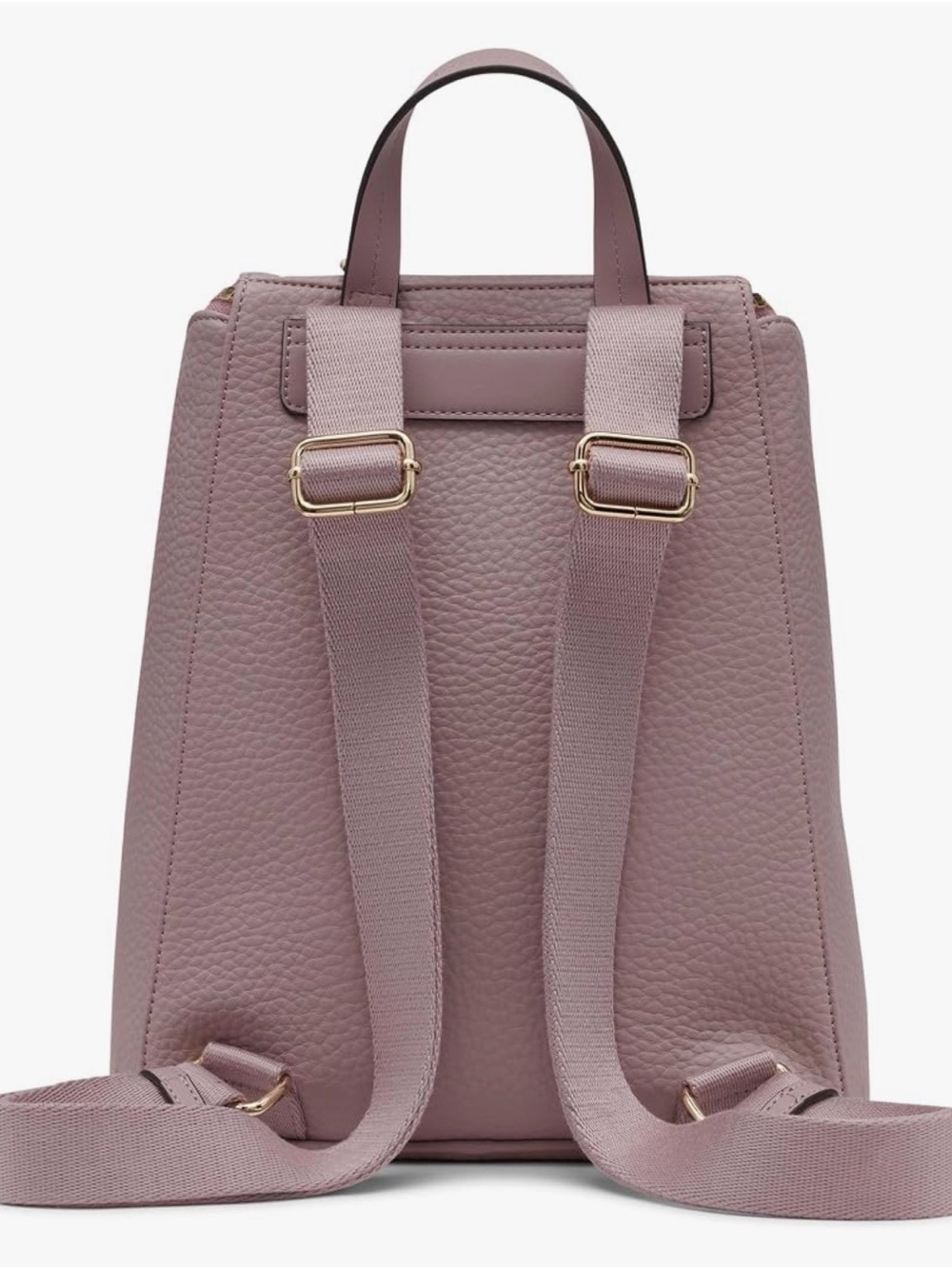 Calvin Klein Zulle Mauve Pebbled Leather Backpack with coin/airpods purse - Picture 4 of 16
